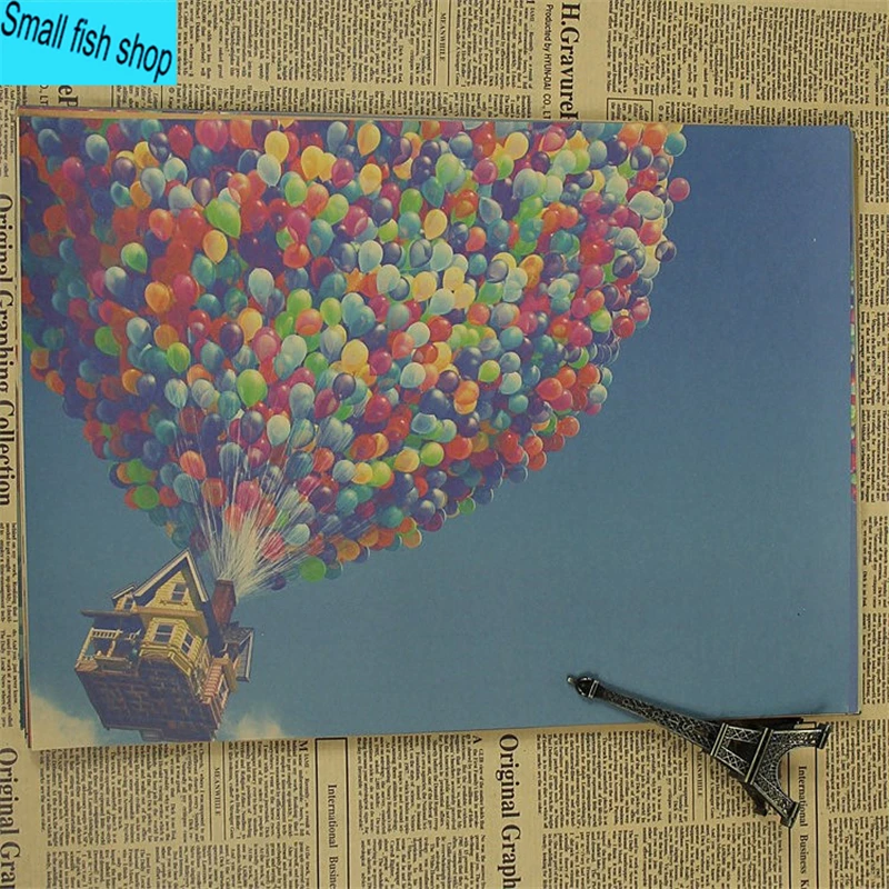 Up Peter Hans Docter Pixar домашний декор крафт-фильм Ретро плакат рисунок ядро наклейки на стену