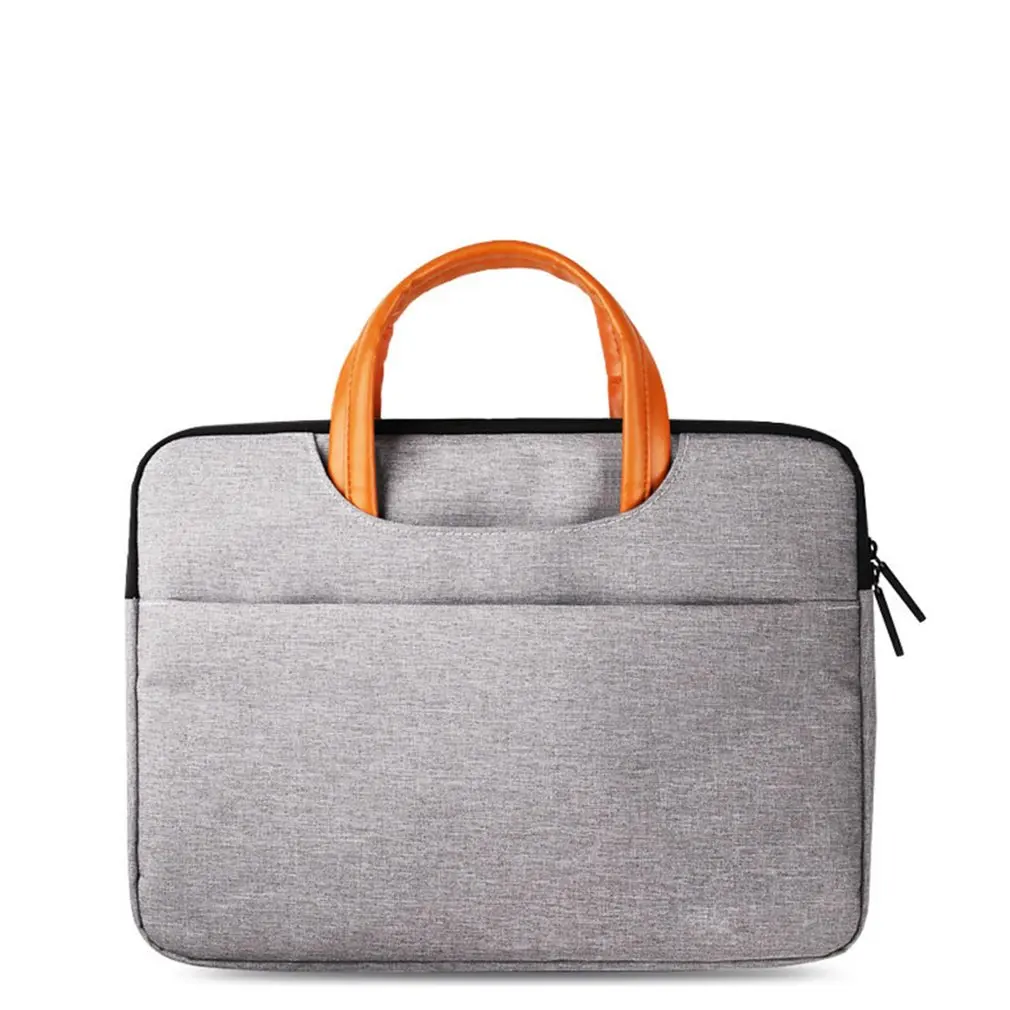 

Gray Simple Oxford Style Fashionable Laptop Notebook Sleeve Case Carry Bag Shockproof Handbag Suitable For Macbook