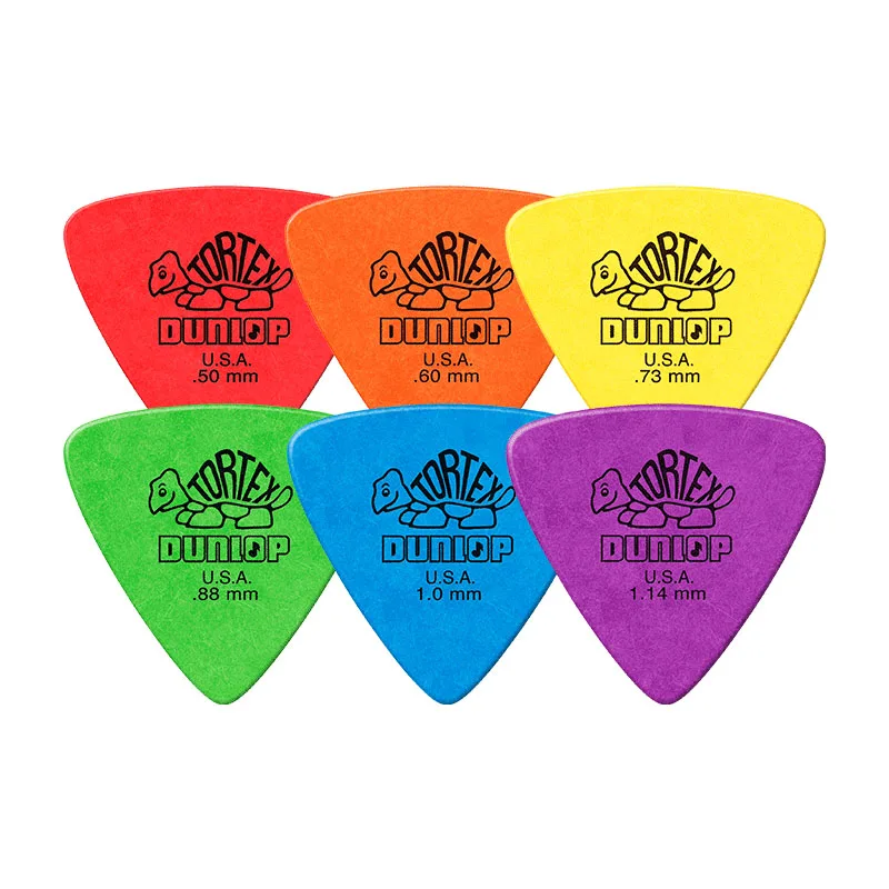 6pcs Mixed Thickness Dunlop Tortex гитары Палочки s бас посредника акустической гитары аксессуары классический треугольник гитары Палочки 0,5/0,6/0,73/0,88/1,0/1,14 мм - Цвет: 6pcs Mixed Thickness