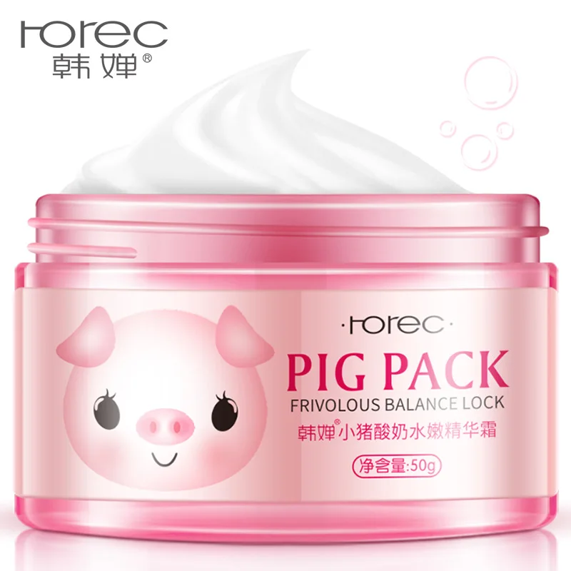 

ROREC 50g Pig Pack Facial Cream Moisturizing Nourishing Face Skin Care Acne Treatment Face Mask Anti Wrinkle Korean Face Creams