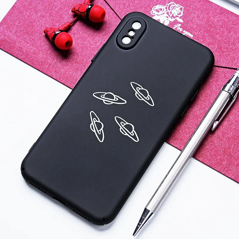 TOMKAS Fashion PC Case For iPhone 6 6S Plus Cute Case Cartoon Planet Pattern Back Cover For iPhone X 7 8 Plus 6 6s Plus Case     (4)