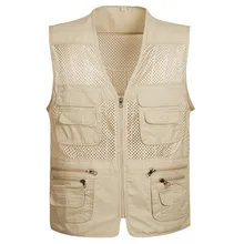 Повседневная мужская верхняя одежда жилет мужской сетчатый жилет Летний жилет модные пальто