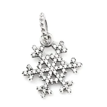 Настоящее 925 пробы, серебряные мерцающие ледяные цветы, прозрачные чешские бусины, подходят для самодельных браслетов, ювелирных изделий для женщин, свадебный подарок