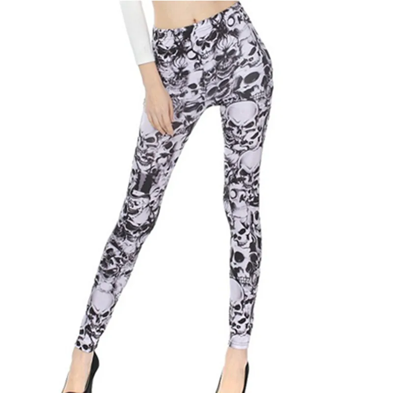 Buy Women Punk Style Leggings Skull Print Legging Push