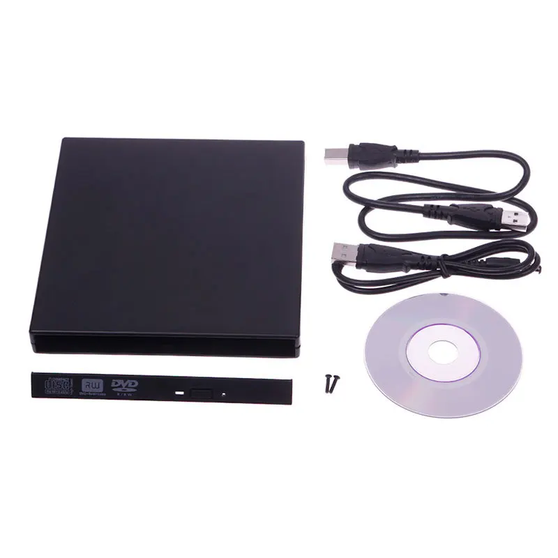 USB 2.0 External SATA DVD CD RW Disc Drive Slim Enclosure Case ONLY BOX