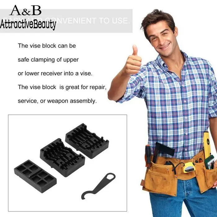 

Practical Four In One 223/556 Upper Black And Lower Vise Block Wrench Tool Kit Upper Receiver Vise Block WIth Accessories