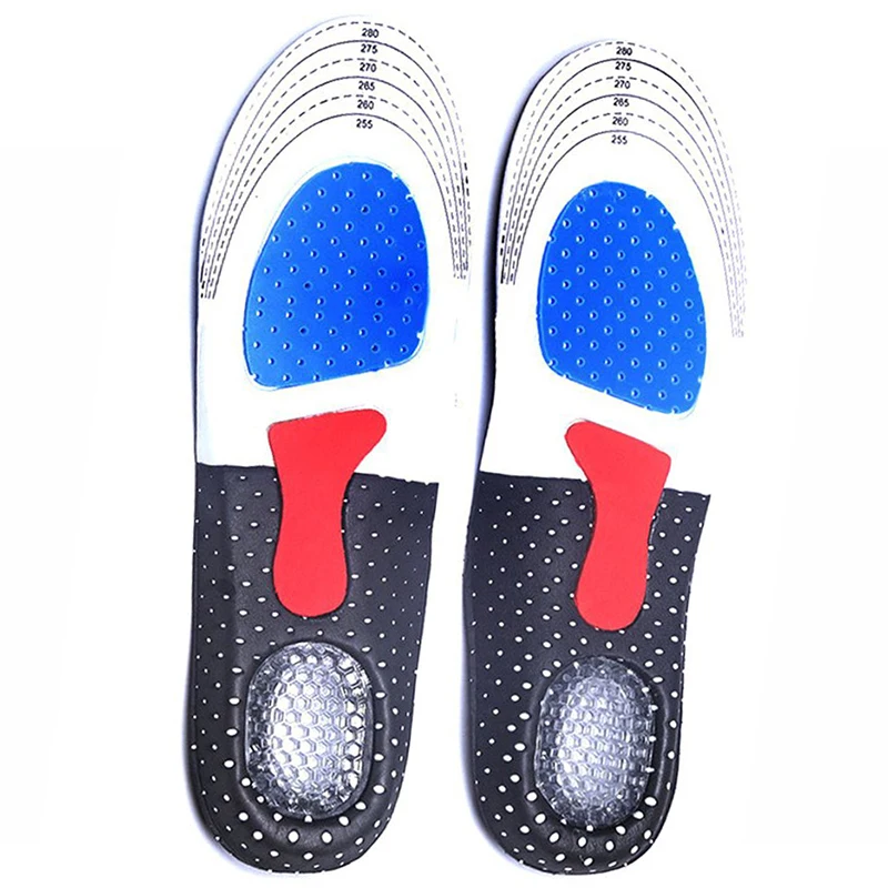 USHINE Free Size Unisex Orthotic Arch Support Sport Shoe Pad Sport Running Gel Insoles Insert Cushion for Men Women