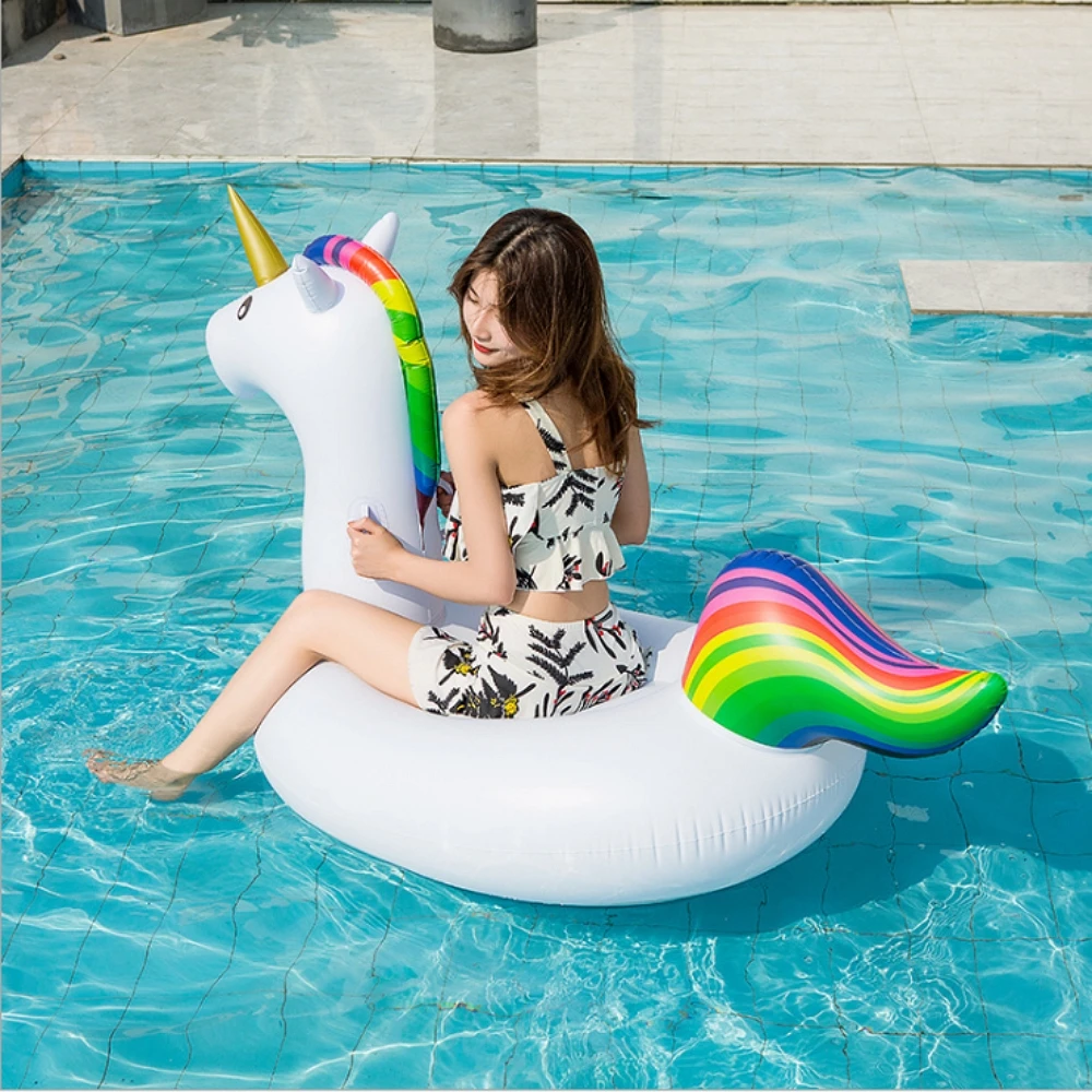 

200cm Inflatable Unicorn Ride-on Pool Float for Swimming Mattress Beach Lounger adult Pool Raft UnicornToy inflatable Circle