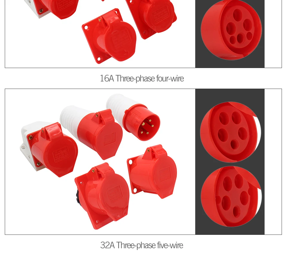 Makerele промышленный сайт штепсельные вилки и розетки IP44 мужской/женский промышленности электрическая розетка 16/32A 3 P/4 P/5 P Pin Синий Красный Водонепроницаемый