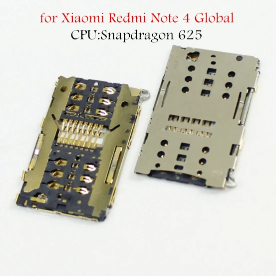 

for Xiaomi Redmi Note 4 Global SIM Card Reader Card Slot Tray Holder Connector Socket for Redmi Note 4 Global Repair Spare Parts