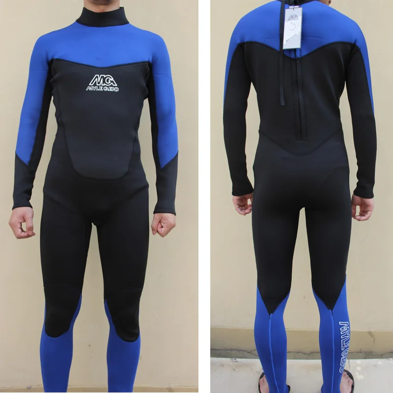 Trisuit неопреновый гидрокостюм 3 мм traje de neopreno для подводной рыбалки и подводной охоты, костюм для подводного плавания и подводного плавания - Цвет: Blue