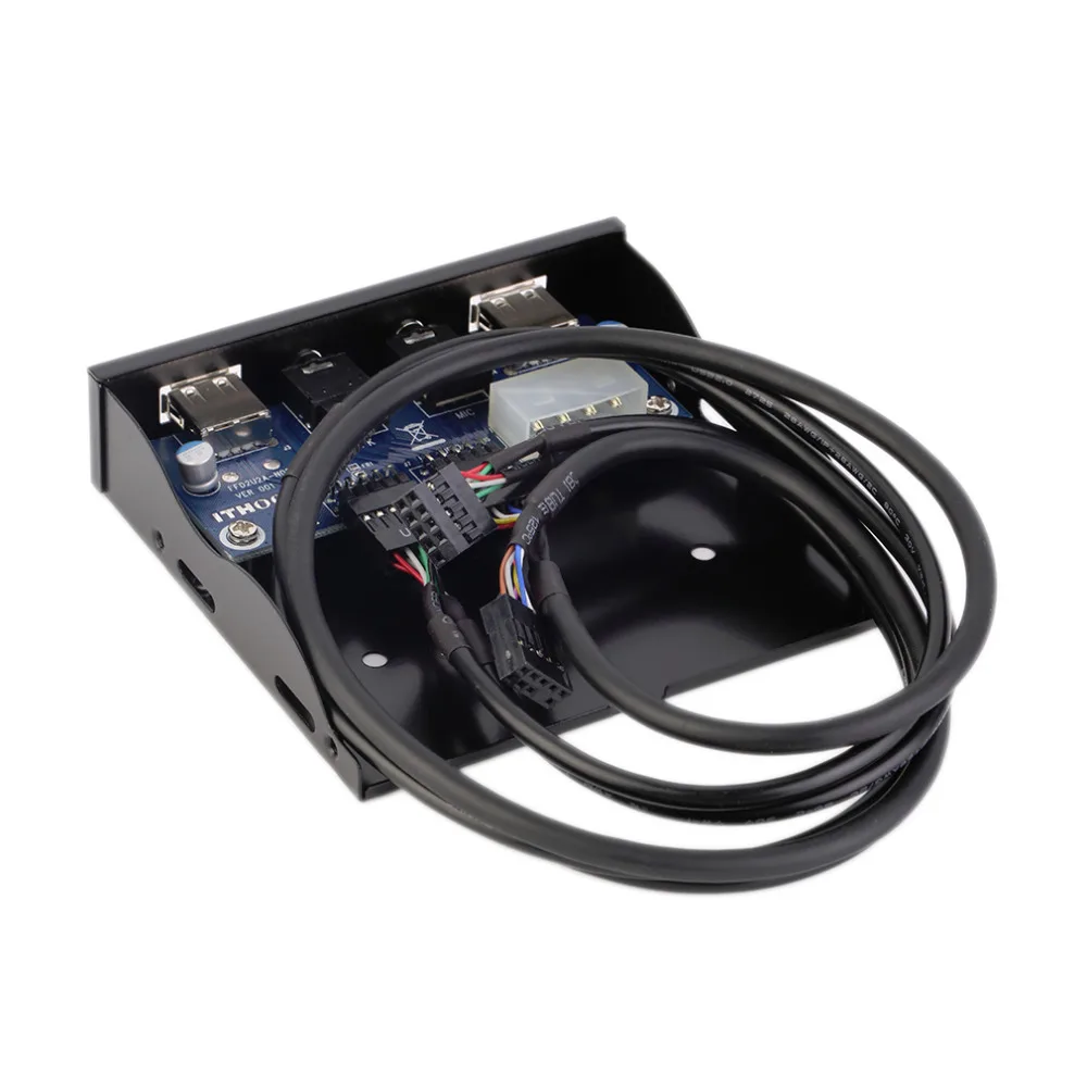 جديد 3.5 ''2-USB 2.0 ميناء محوري + HD إخراج الصوت مرن محرك التوسع الجبهة لوحة بالجملة