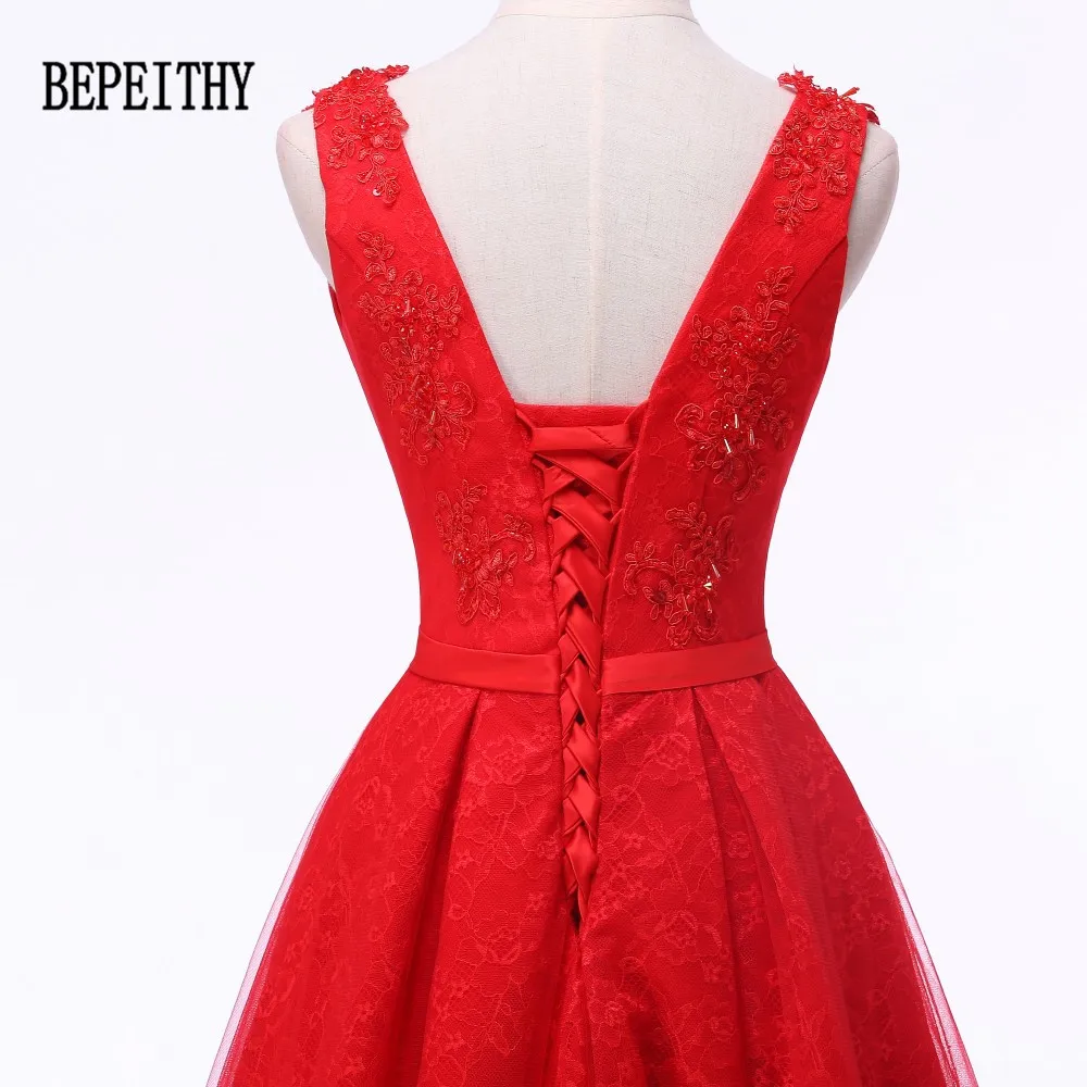 BEPEITHY Robe de soiree/Новое поступление, Длинное Красное элегантное вечернее платье с бантом и бисером, романтические торжественные платья