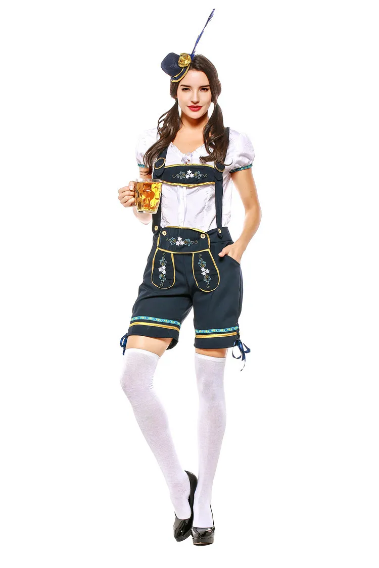 Роскошная Bavaria Okotberfest Lederhosen мужские и женские вечерние пивные праздничные костюмы для девушек - Цвет: Women