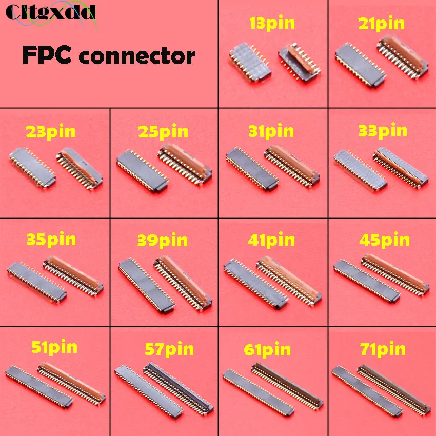 

cltgxdd FPC connector socket LCD display screen Connector Port on mainboard Repair Replacement 25pin 39pin 41pin 45pin 51pin