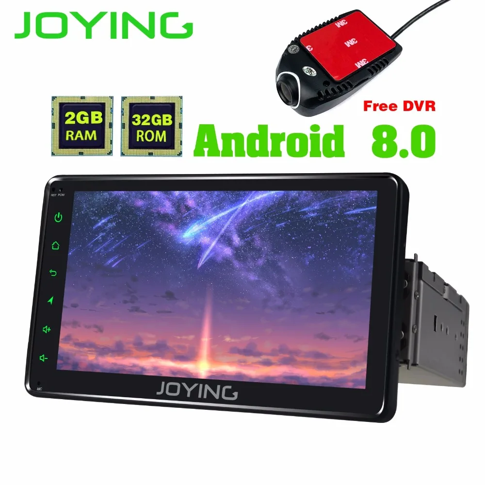 

Joying 7" tape recorder GPS Navigator wifi stereo universal car radio Android 8.0 Octa Core Touch Screen audio BT with free DVR