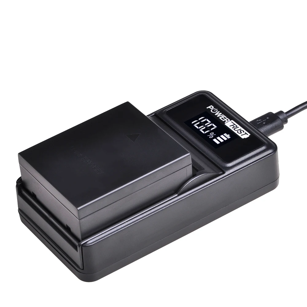 

PowerTrust BLH-1 BLH1 BLH 1 Battery and LED USB Charger for Olympus E-M1 Mark II Camera Batteries