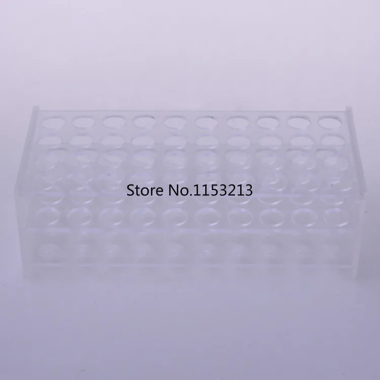 18,5 мм* 40 отверстий Прямоугольник прозрачный плексиглас держатель пробирок органический стеклянный приборочный штатив коктейльный держатель