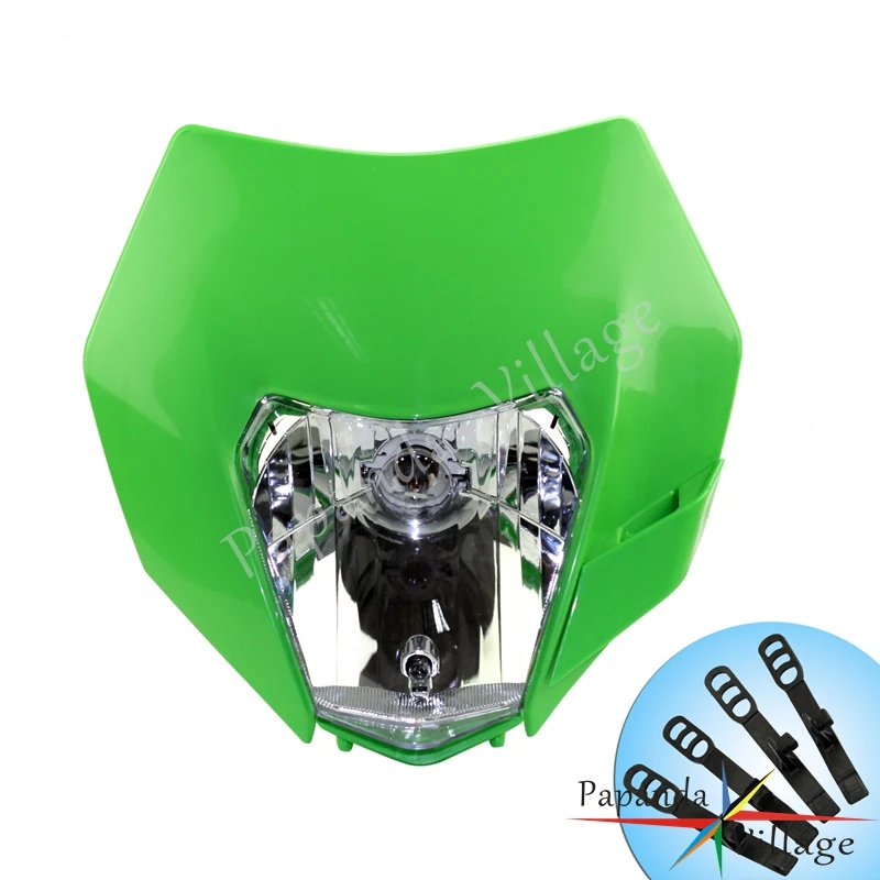 Papanda мотоцикл зеленый Dirt Bike двойные спортивные фары головной свет для Kawasaki KLX 110 125