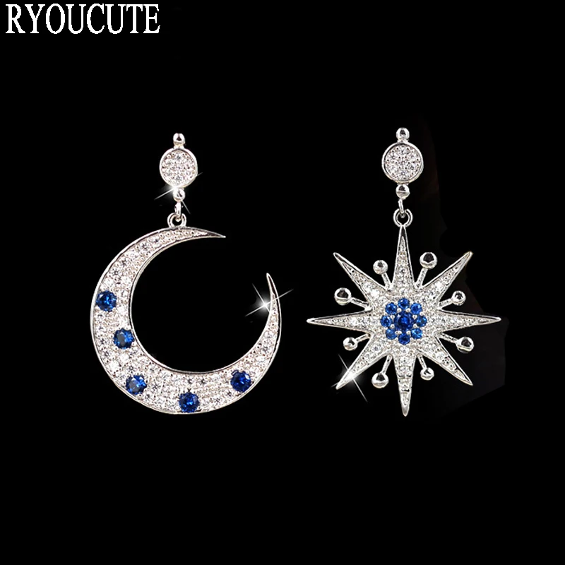 

Fashion Sun Star 925 Sterling Silver Earrings for Women sterling-silver-jewelry Brincos Pendientes Wedding Jewelry