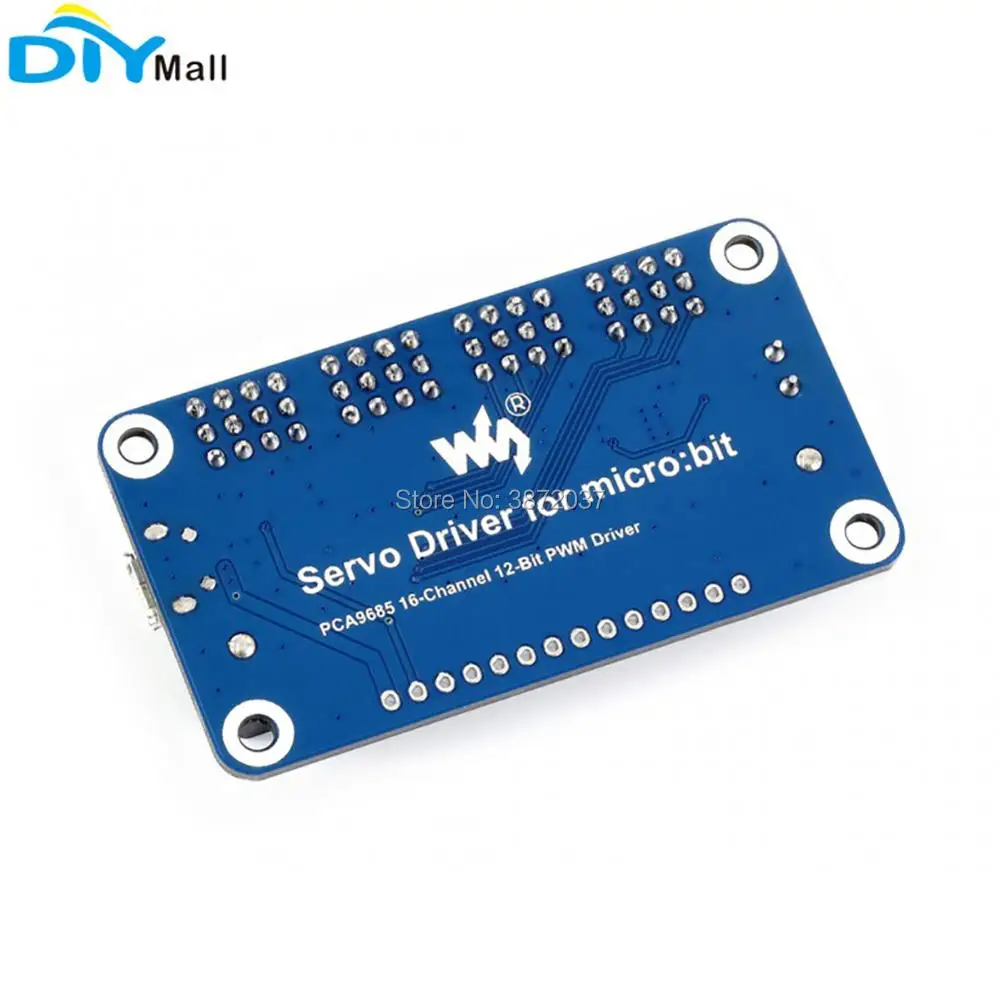 Сервопривод PCA9685 PWM 16 каналов 12 бит I2C 5 В 3 А плата сервопривода для BBC Micro:bit