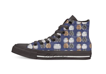 

Four piggies (guinea pigs) Design breathable Casual High Top lace-up Canvas shoes sneakers