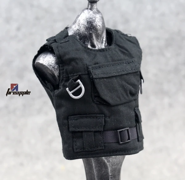

1/6 soldiers black body armor / tactical vest can DIY FBI PMC war correspondent work in general Action Figures
