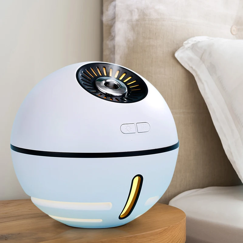 

Portable Rechargeable USB Air Humidifier Essential Oil Diffuser With USB Air Fan and Led Light 300ml Aromatherapy Diffuser Mini