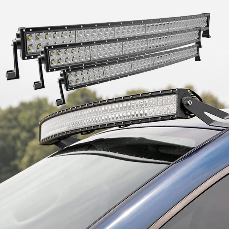 Curved 52" LED Car Light Bar 300W LED Work headlights Spot Flood Beam