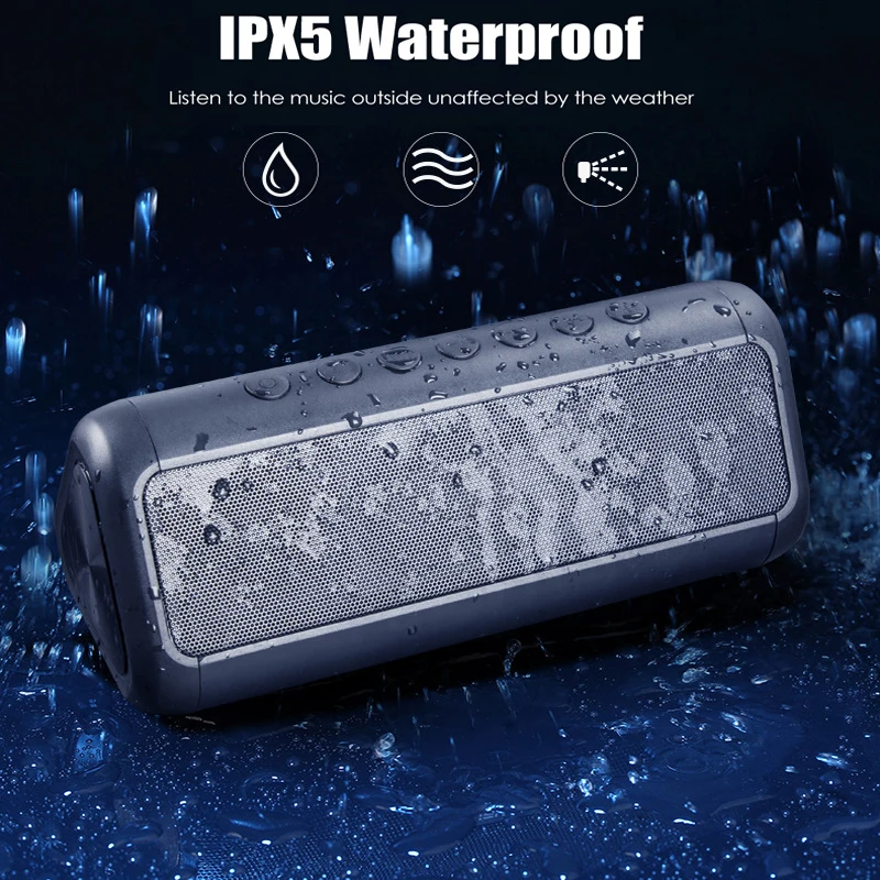 

Solar Bluetooth Speaker Waterproof Powerful Portable Speakers Wireless Solar Loudspeaker Power Bank AUX Outdoor Music Column