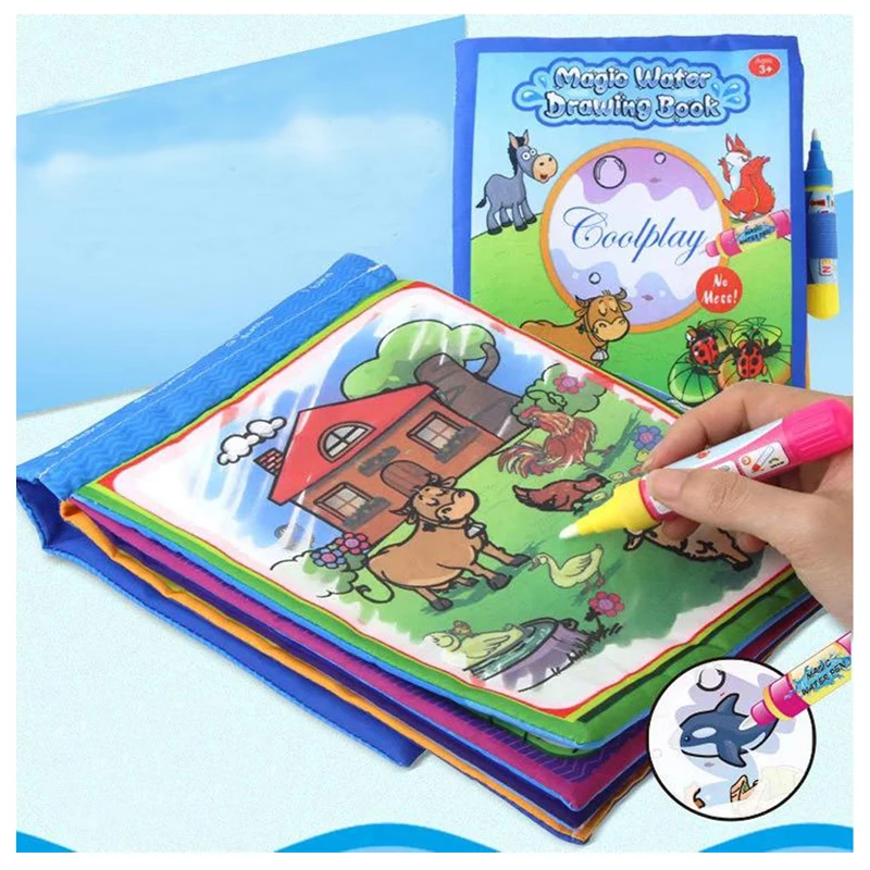 Livre De Coloriage Enfants Animaux Peinture Magique De Leau