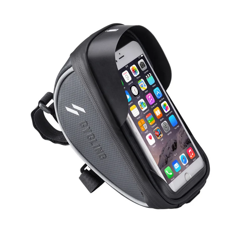 Discount Black Bicycle Cycling Bag Front Removable & Waterproof Bike Handlebar Bags For Below 6 Inches Phone Bicycle Accessories #sx 6