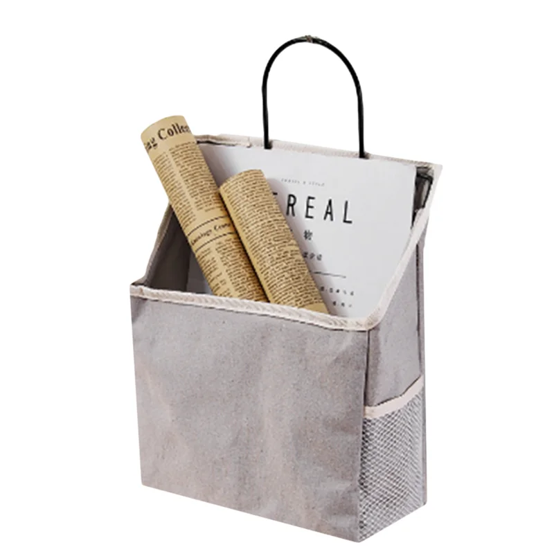 قماش سلة غسيل معلقة السرير تخزين جيوب السرير جدار شنقا تخزين مجلة حامل مُنظِم ل مكتب المنزل الجدول أريكة