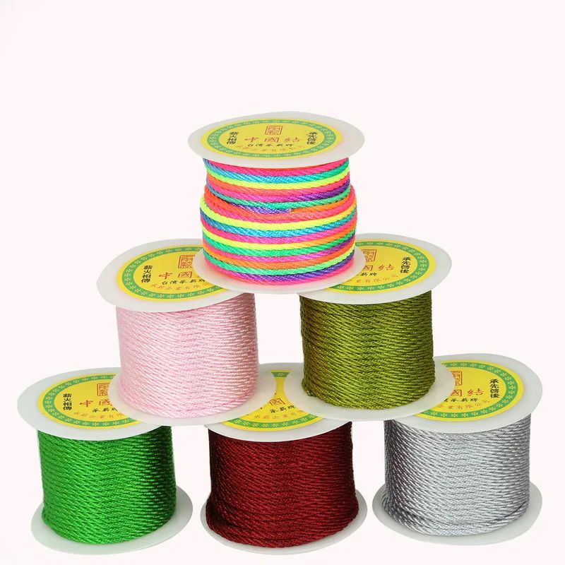 

3MM 27Yards/roll Fashion 16 Colors Nylon Chinese Knot Cord Macrame Rope Craft Making String Thread Jewelry Findings Diy Cords