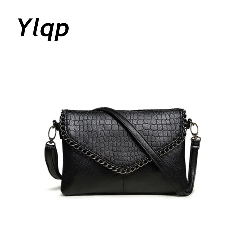 2018 Retro envelope clutch Vintage Black Women leather handbag Women Clutch Purse Women ...