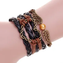 Pulseira de couro dos homens de prata do amor do coração charm bracelet pulseras hombre femme pulseira masculina pulseiras para as mulheres jóias 2016