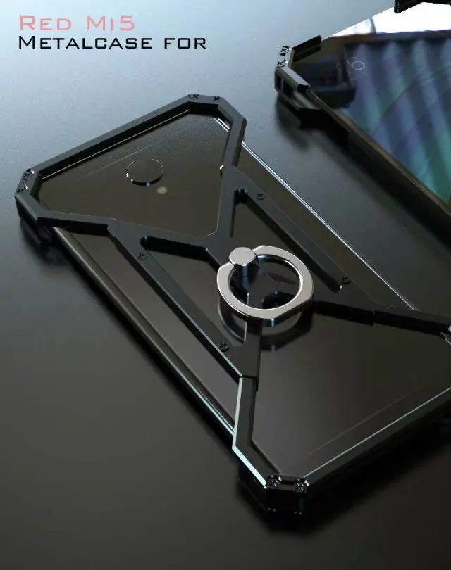 

Metal Aluminum Dirt Shockproof Case For Xiaomi Redmi 6 5.45 Inch Heavy Rugged Cover Metal Frame Bumper Back Cover For Redmi 5