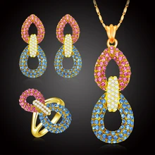 Свадебные комплекты украшений для женщин с австрийскими кристаллами, модное свадебное ожерелье для девочки, серьги, кольцо, набор, золото/украшение серебряного цвета