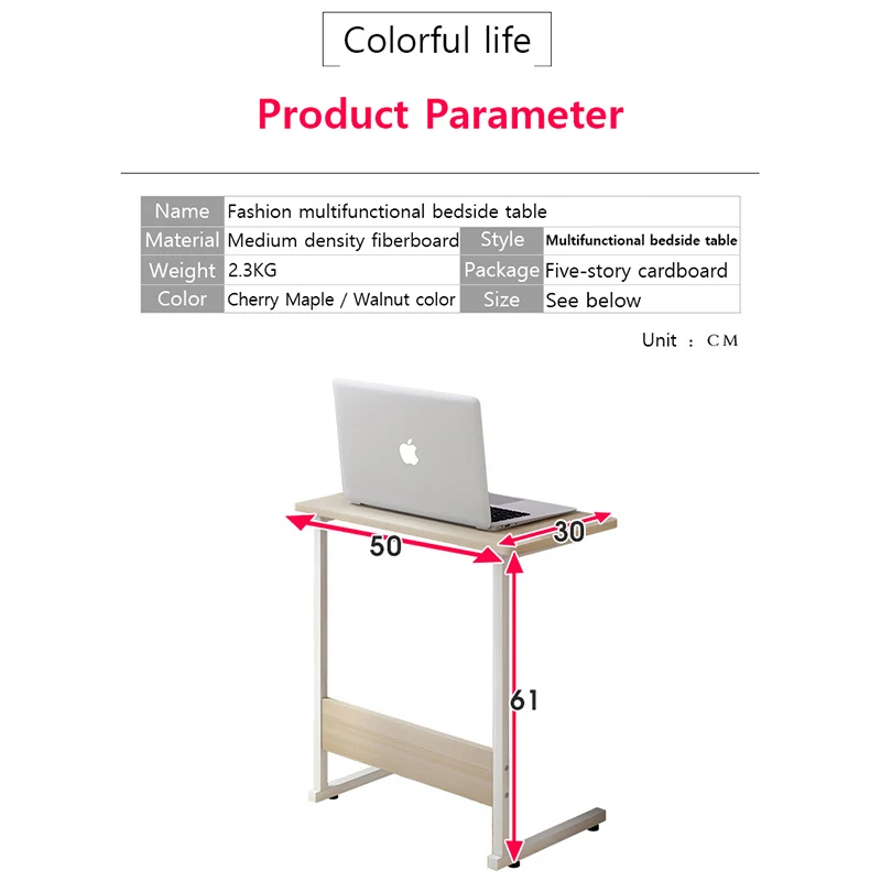 Wooden Standing style computer desk student dorm computer desk Bedside desk Mobile Living room coffee table End Tables Wooden Standing style computer desk student dorm computer desk Bedside desk Mobile Living room coffee table End Tables
