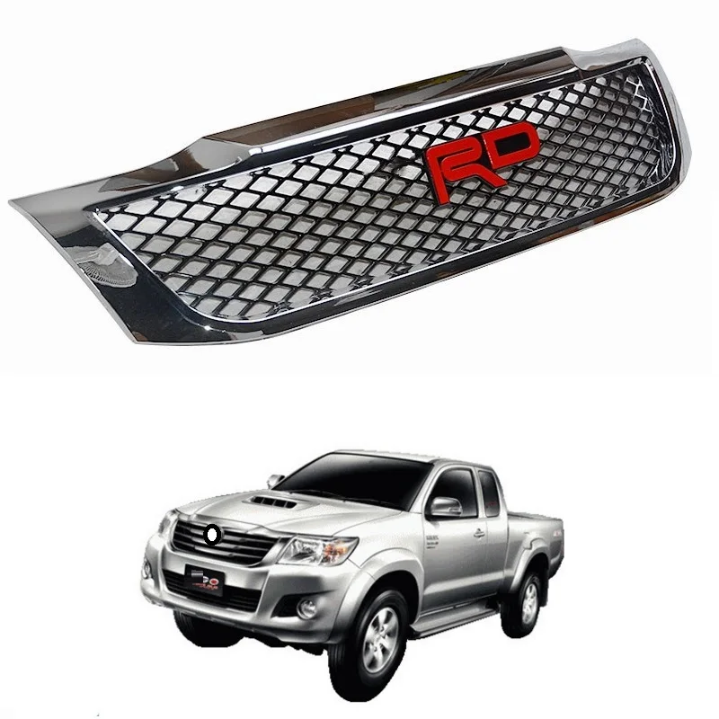 

FRONT RACING GRILLE RAPTOR GRILLS FRONT BUMPER MASK FIT FOR HILUX VIGO 2012-2014 PICKUP AUTO EXTERIOR GRILL ACCESSORIES
