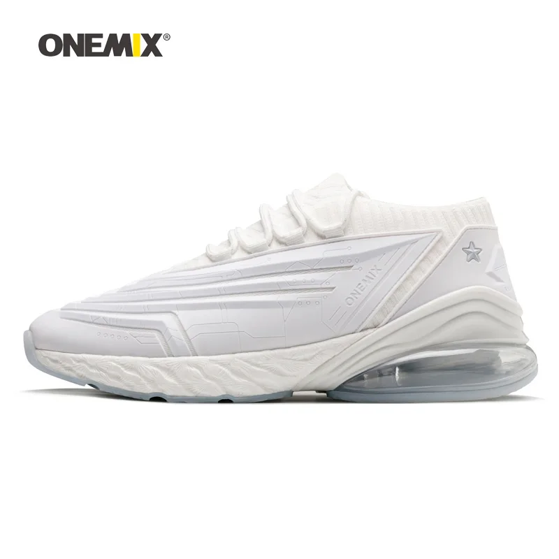 Onemix женские кроссовки для Для женщин Белый Макс тренажерный зал спортивные кроссовки самолета Открытый Спорт бег ходьба горные кроссовки