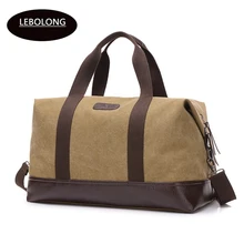 Lebolong дорожная сумка большая Ёмкость Холст Дорожные Сумки Многофункциональный Водонепроницаемый Чемодан сумка Для мужчин ручной Чемодан путешествия вещевой мешок