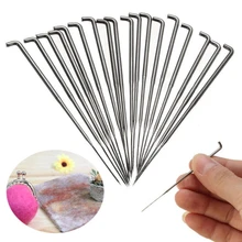 BEST 10pcs/S/M/L size Wool Felting Iron Needles Felt Tool Kit Needle Starter Beginners DIY Craft Needlework Poke needle felting