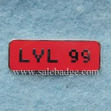 Персонализированные пользовательские 99 лого красные значки на лацкан с твердой Эмалью
