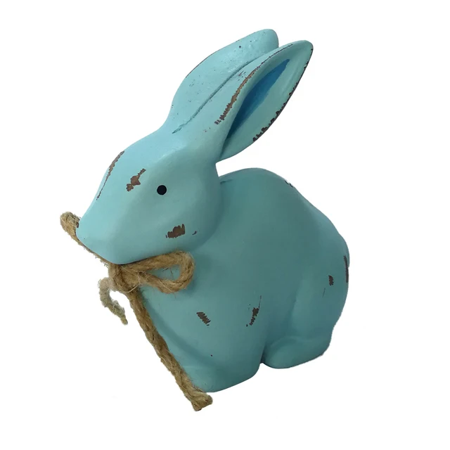 Wooden Bunny Happy Easter Cute Rabbit Party Decor Ornaments Children's