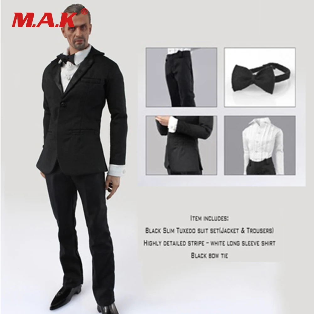 

1/6 Scale Male Figure Clothes Black Suit for 12 inches Action Figure Model