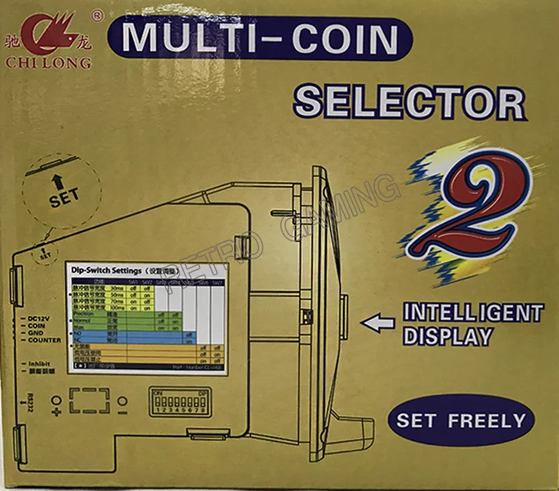 Мульти акцептор селектора монет светодиодный 8 монет электронный программируемый для массажного кресла аркадная игра торговый автомат