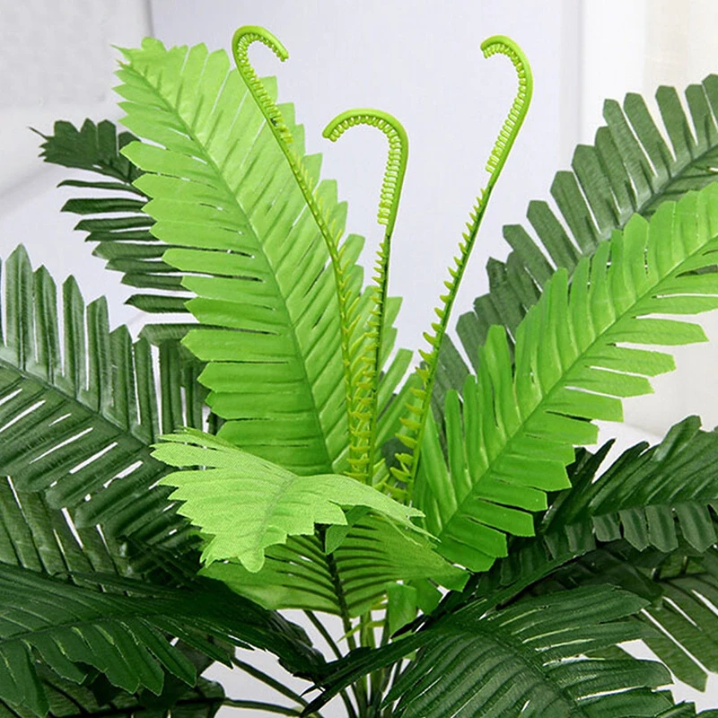 1PC Plastic Artificial FLoral Boston Fern Silk Fake Plant Foliage Office Home Decor