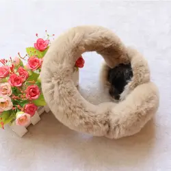 С натуральным кроличьим мехом Зимние Наушники для девочек элегантный мех кролика зимние наушники Подогреватели Обложка уши моды