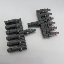 1Pairs x MC4 6T Connector male and female, MC4 6 Branch Solar system Connector